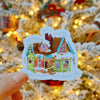 Christmas Up House Easy Peel Premium Vinyl Die Cut Sticker