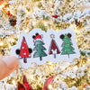 Magical Christmas Trees Easy Peel Premium Vinyl Die Cut Sticker