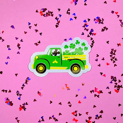 St. Patrick's Day Truck Easy Peel Premium Vinyl Die Cut Sticker