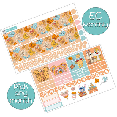 Magical Fall Monthly Kit for EC Planner - Pick ANY Month!
