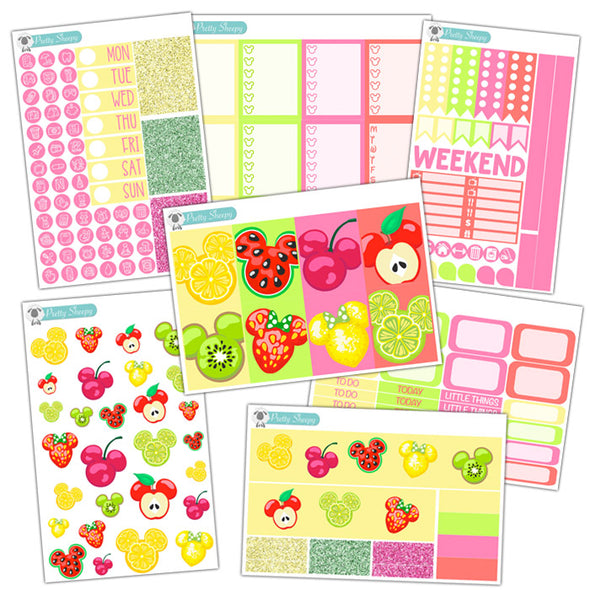 Magical Fruits Planner Stickers Collection