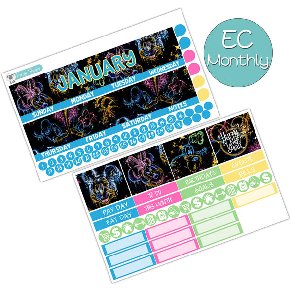 Magical New Year January Monthly Kit for the EC Planner