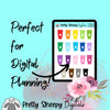 Colorful Coffee Digital Stickers | Goodnotes PDF PNG for Digital Planning or Printing