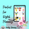 April Showers Characters Digital Stickers | Goodnotes PDF PNG for Digital Planning or Printing