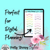 Colorful Mouse Heartbeat Digital Stickers | Goodnotes PDF PNG for Digital Planning or Printing