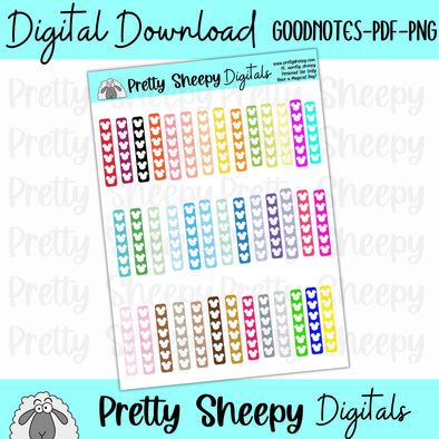 Colorful Mouse Checklists Digital Stickers | Goodnotes PDF PNG for Digital Planning or Printing