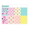 Summer Flamingo Planner Stickers Collection