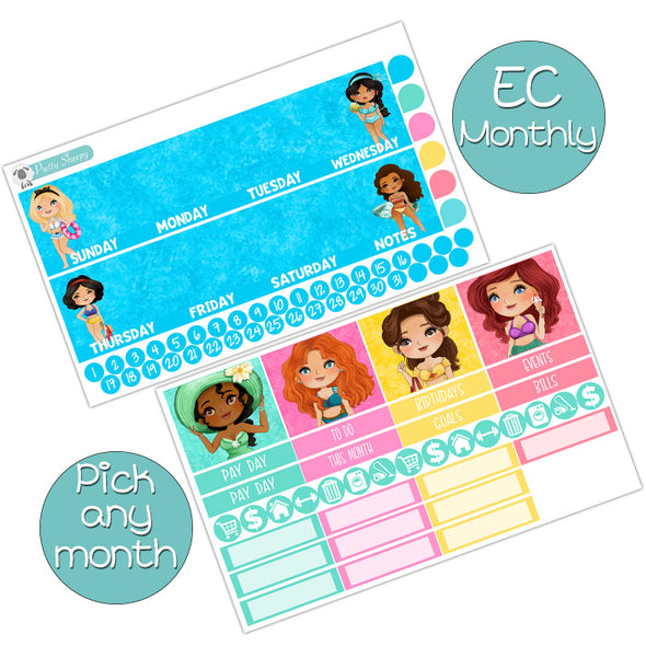 VACAY Princesses Monthly Kit for EC Planner - Pick ANY Month!