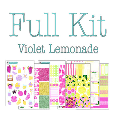 Violet Lemonade Planner Stickers Collection