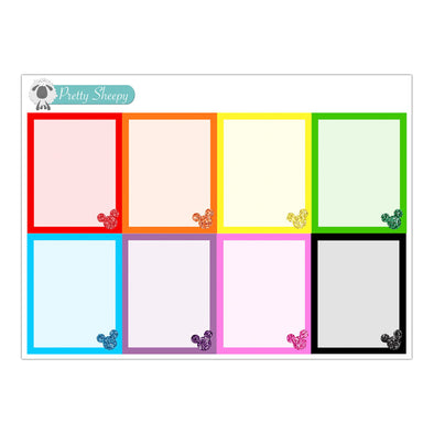 Rainbow Glitter Mouse Full Boxes Stickers