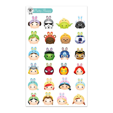 Easter Tsums Stickers (Star Wars, Avengers, Princesses)