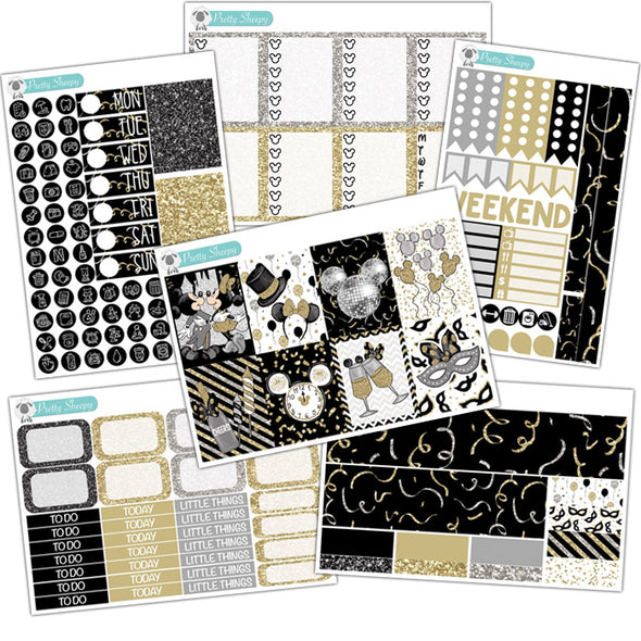 Happiest New Year Planner Stickers Collection