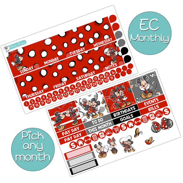 Hugs & Kisses Monthly Kit for EC Planner - Pick ANY Month!