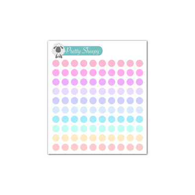 Mini Sheet - Dot Planner Stickers (Pastel)