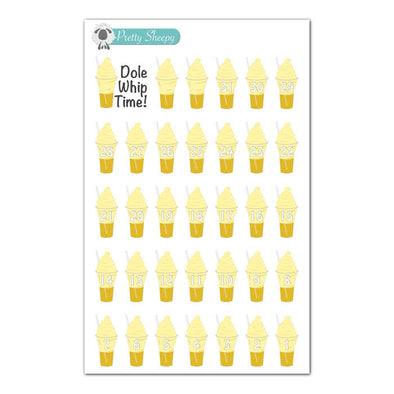 Dole Whip Float Countdown Stickers
