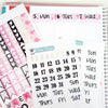 Mini Days of the Week with Numbers Planner Stickers