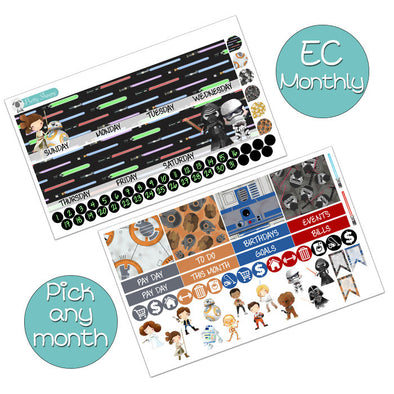 Space Wars Monthly Kit for EC Planner - Pick ANY Month!