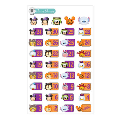 Halloween Tsum Countdown Stickers