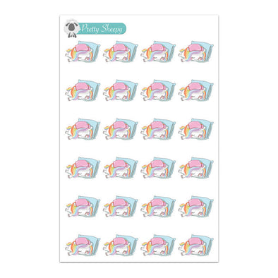 Sick Day Unicorn Planner Stickers