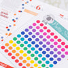 Mini Sheet - Dot Planner Stickers (Rainbow)