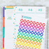 Mouse Head Rainbow Dot Stickers (White)