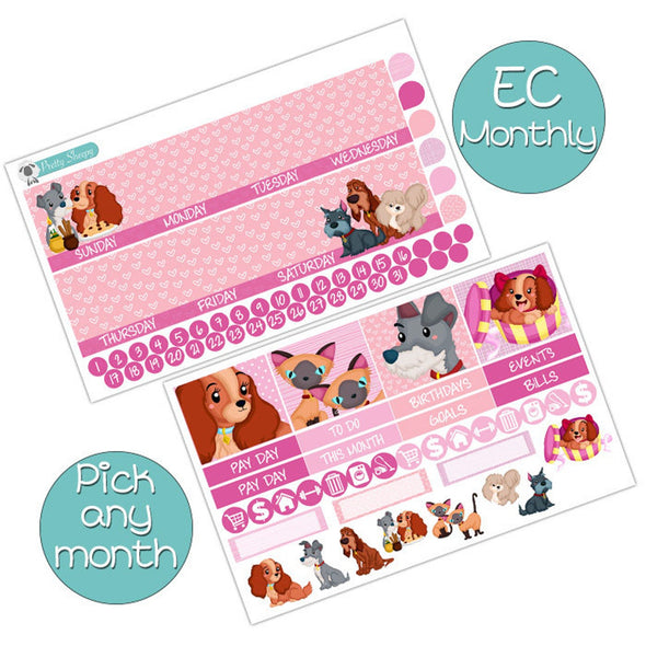 Puppy Love Monthly Kit for EC Planner - Pick ANY Month!
