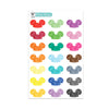 Watercolor Mouse Ears Stickers