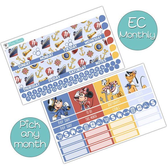 Magical Cruise Monthly Kit for EC Planner - Pick ANY Month!