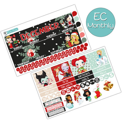 Merry Villainmas Christmas December Monthly Kit for the EC Planner