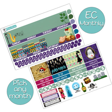 New Orleans Square Monthly Kit for EC Planner - Pick ANY Month!