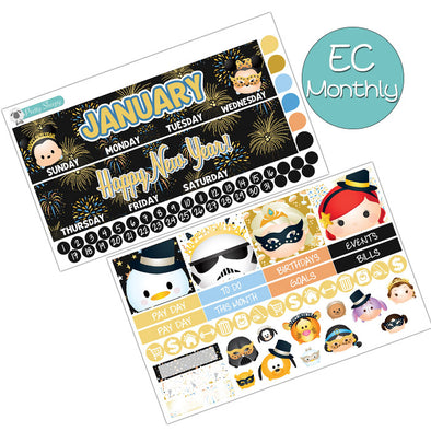 New Year Tsum January Monthly Kit for the EC Planner