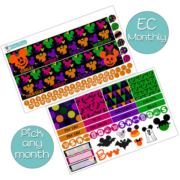 Not So Scary Halloween Monthly Kit for EC Planner - Pick ANY Month!