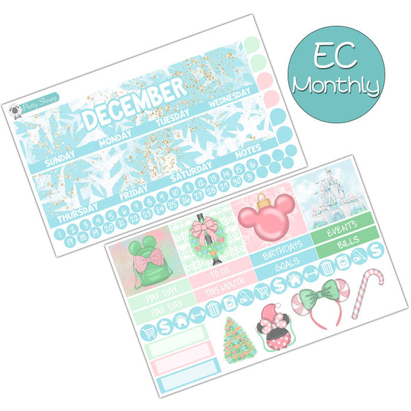 Pastel Christmas December Monthly Kit for the EC Planner