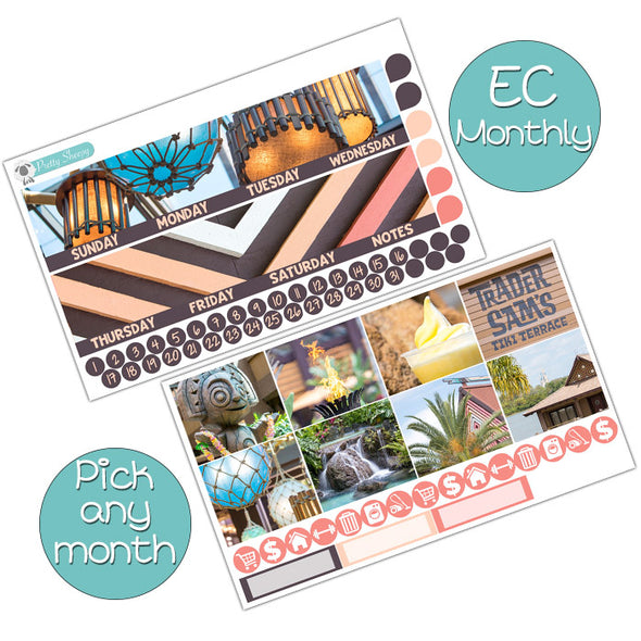 Polynesian Resort Monthly Kit for EC Planner - Pick ANY Month!