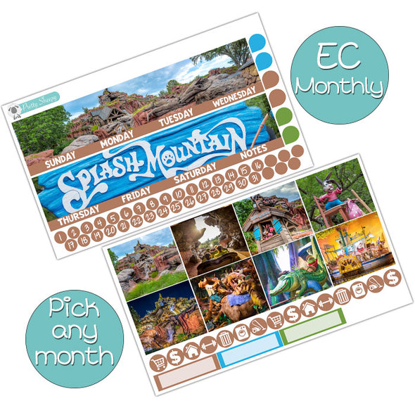 Splash Mountain Monthly Kit for EC Planner - Pick ANY Month!