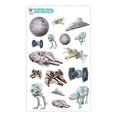Space Wars Ships Stickers