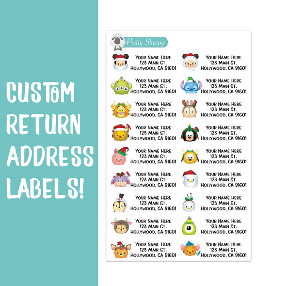 Christmas Tsums Custom Return Address Labels